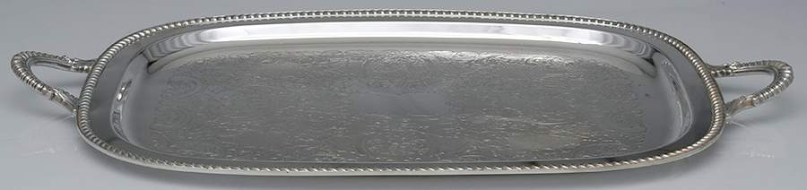 16C (Silverplate, Hollowware) 17" Waiter Tray by Cheshire Silver-1
