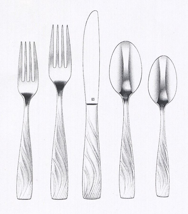 Florence (Stainless) Fork by Cuisinart Flatware-1