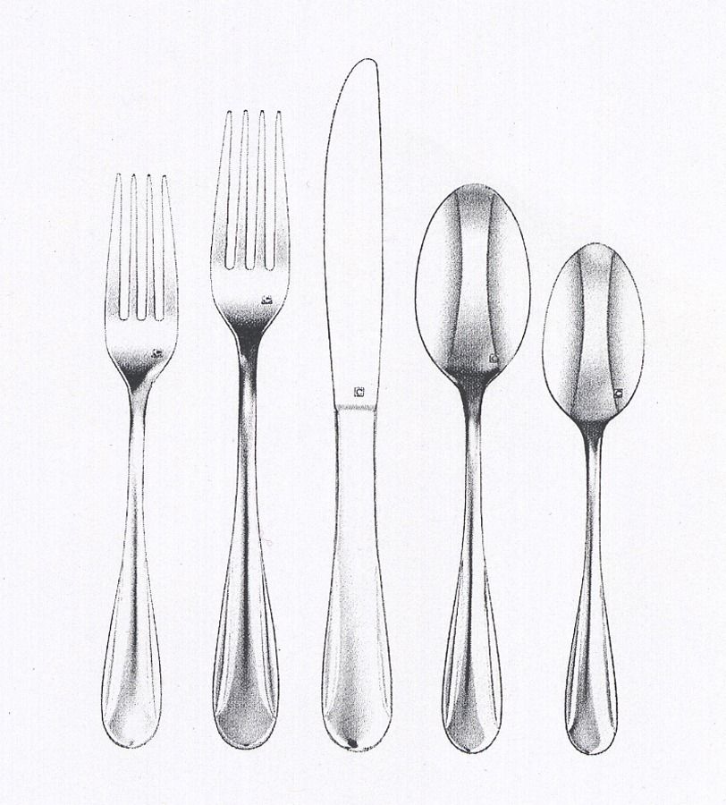 Lucca (Stainless) Fork by Cuisinart Flatware-1