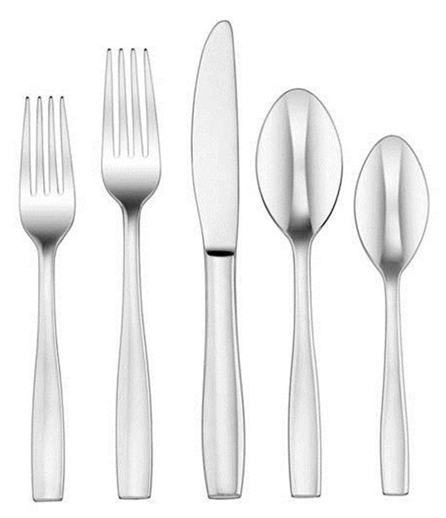 Sienna (Stainless, Flat Tip) Fork by Cuisinart Flatware-1