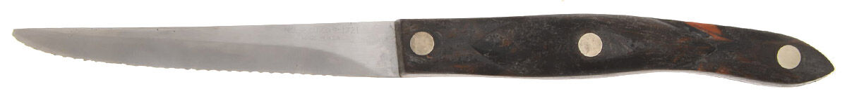CUE4 (Stainless) Individual Steak Knife Hollow Handle by Cutco Silver-1