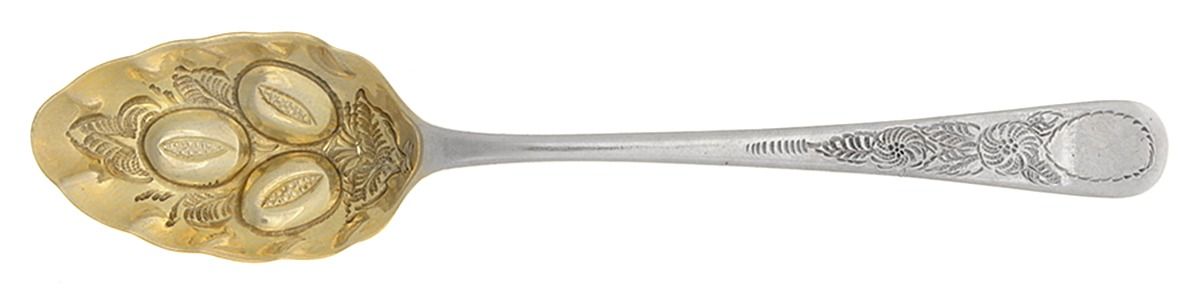 CR56 (Sterling) Solid Scalloped Berry Spoon by Richard Crossley-1