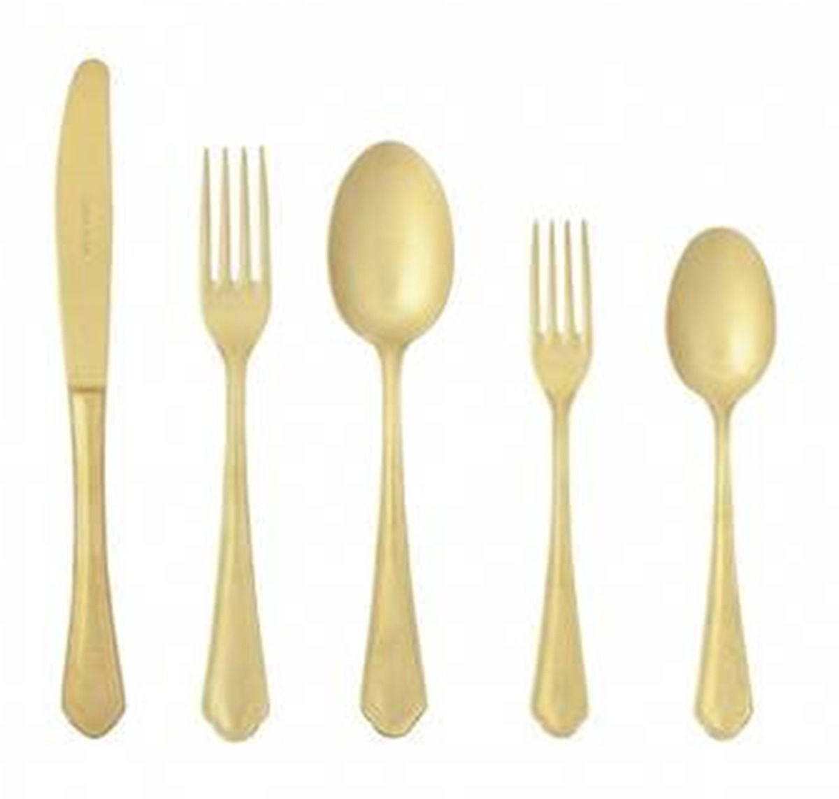 Lago Gold (Stainless, Gold Electroplate) Fork by Costa Nova Flatware-1