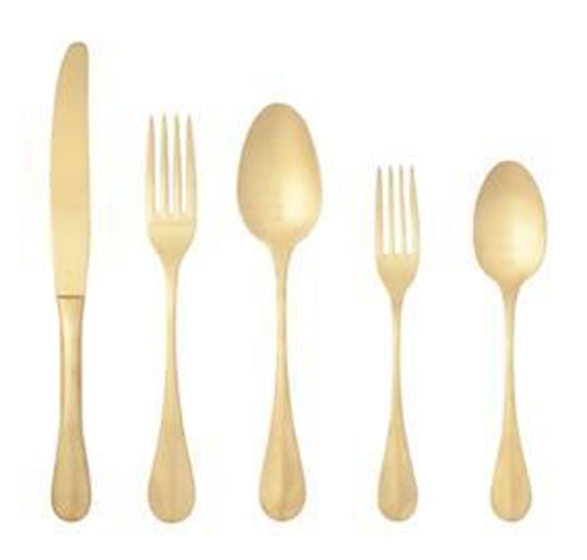 Nau Gold (Stainless, Gold Electroplate) Fork by Costa Nova Flatware-1