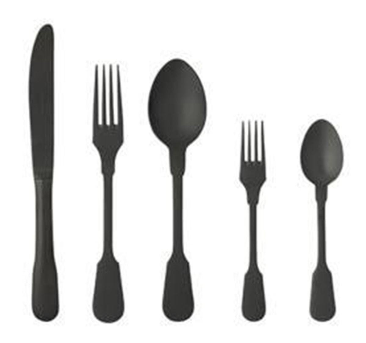 Saga Black (Stainless) Fork by Costa Nova Flatware-1