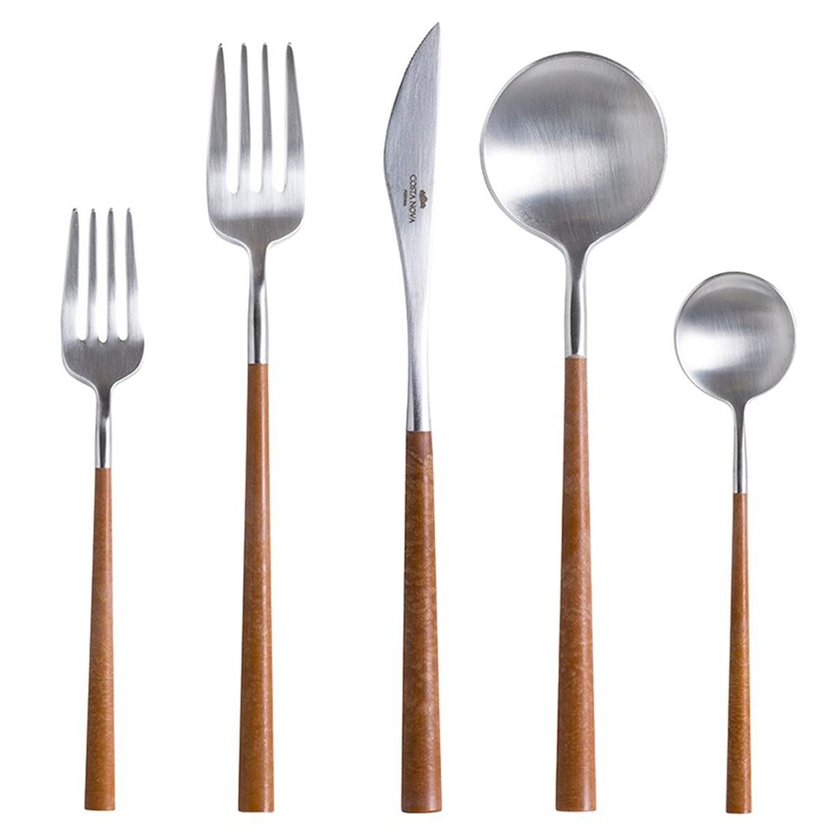 Mito Wood (Stainless) Fork by Costa Nova Flatware-1