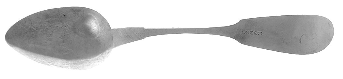 Coin Silver Flatware Dessert/Oval Soup Spoon by Charles C Shaver-4