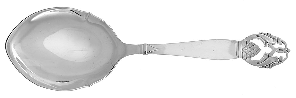 CHI7 (Sterling) Solid Salad Serving Spoon by S Christian-1