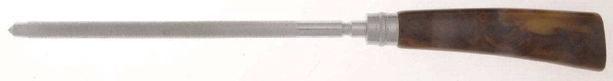 Stainless Flatware Large Roast Steel Rod Knife Sharpener by Crown Crest-1