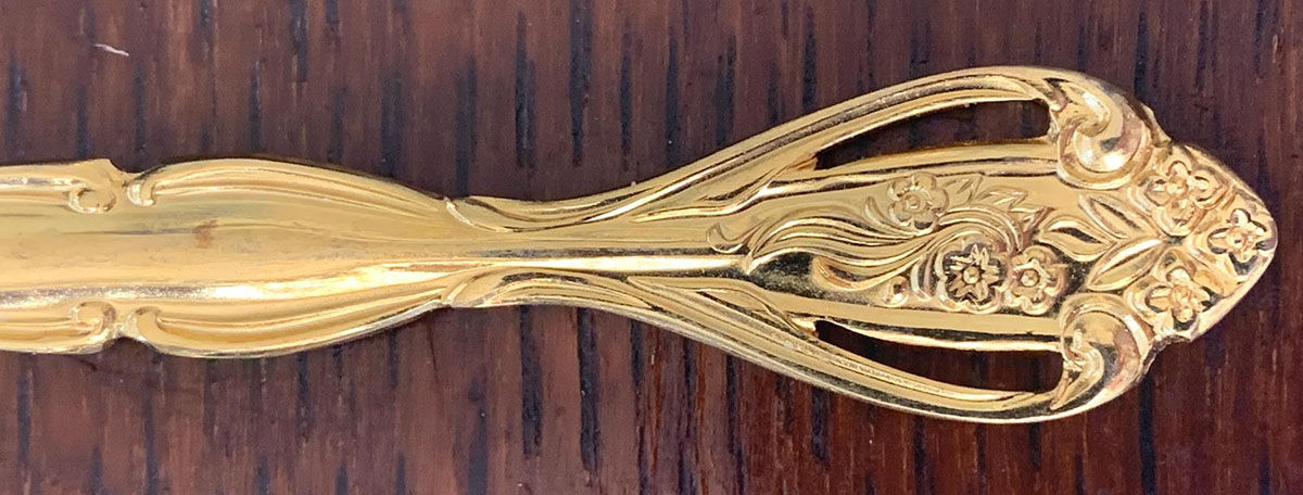 CSS49 (Gold Electroplate) Teaspoon by Continental Silver-1
