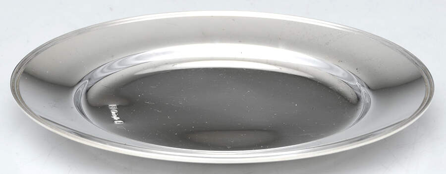 Judaique (Silverplate, Hollowware) Saucer for Kiddush Cup Goblet by Christofle France-1