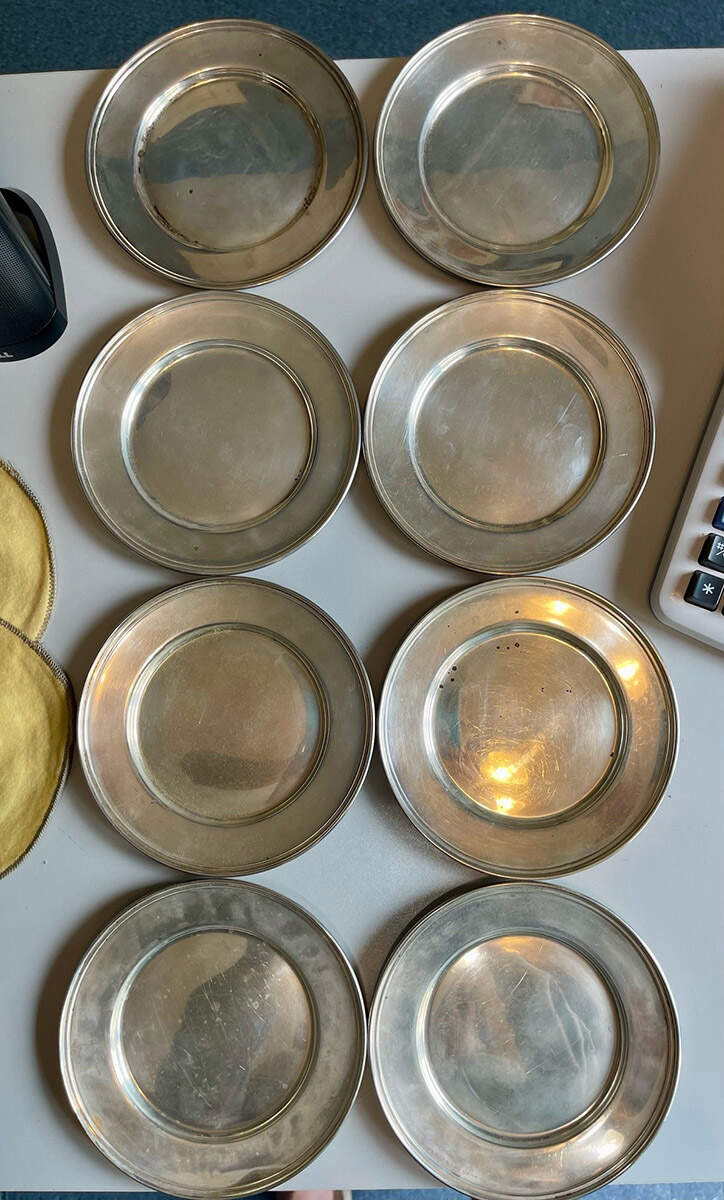 CGV1 (Sterling, Hollowware) Bread & Butter Plate - Set of 8 by Chicago Silver -1