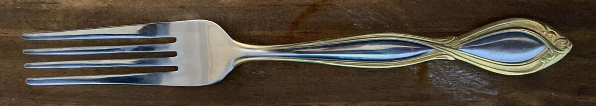Charelle (Stainless, Gold Accent) Fork by Cambridge Silver-1