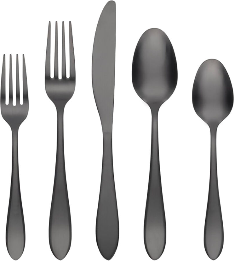 Delia Black (Stainless) Fork by Cambridge Silver-1