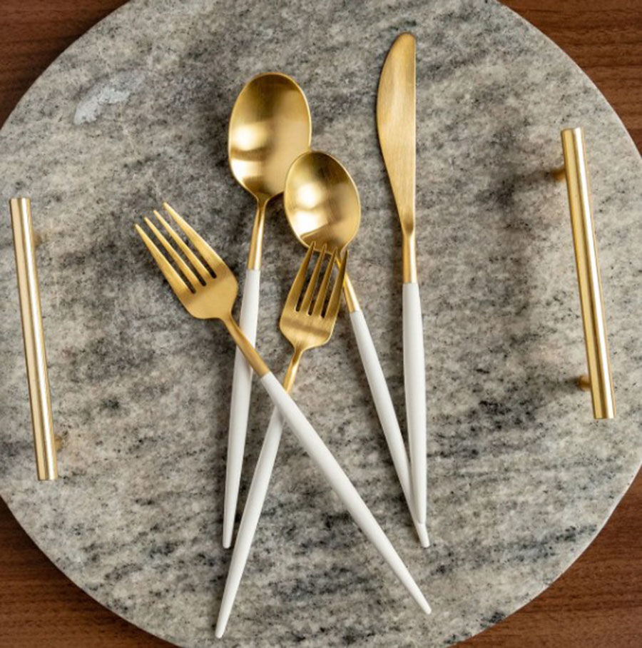 Mazzy White (Gold Electroplate) Fork by Cambridge Silver-1