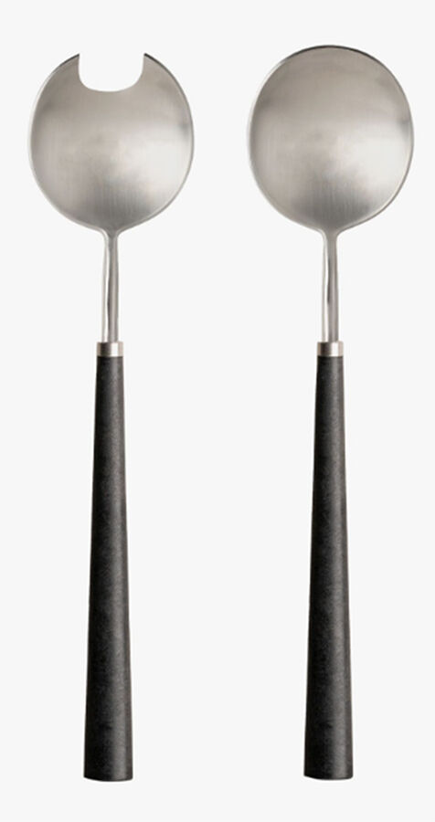Pico (Stainless) (2 Pc) Solid Salad Set by Costa Nova Flatware-1