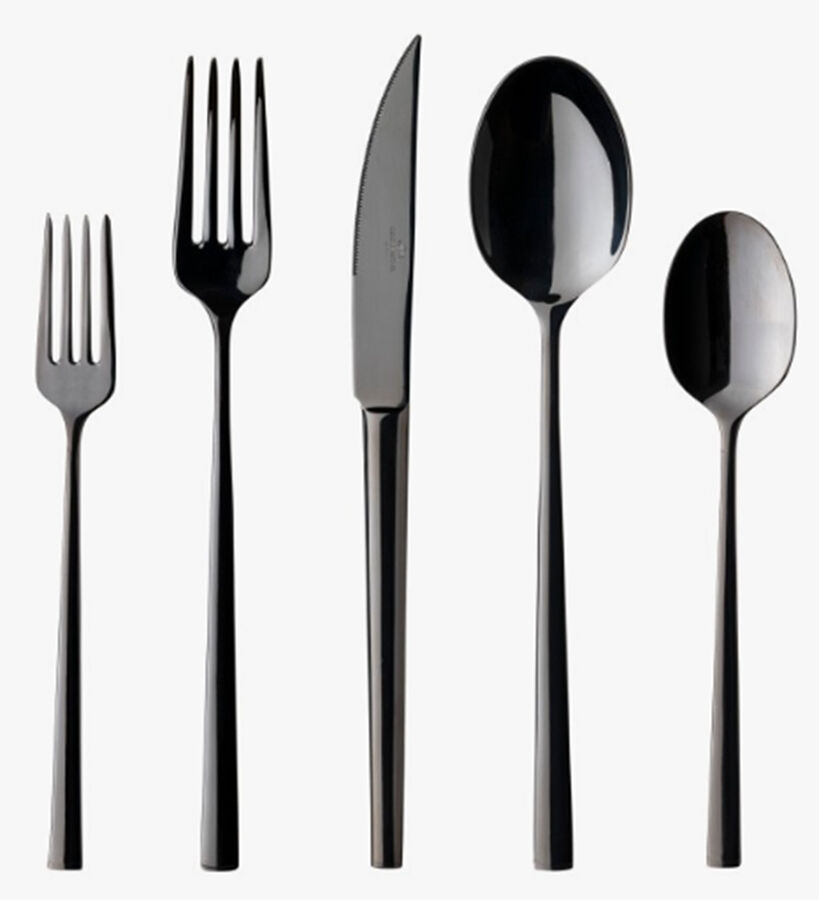 Vela Black Fork by Costa Nova Flatware-1