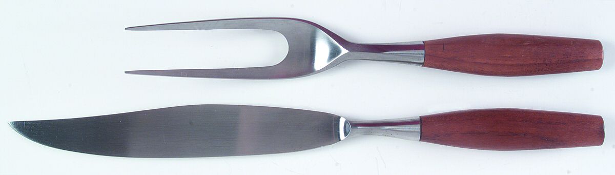 Fjord (Stainless, Germany) Large 2-Piece Roast Carving Set w/Stainless Blade by Dansk-1