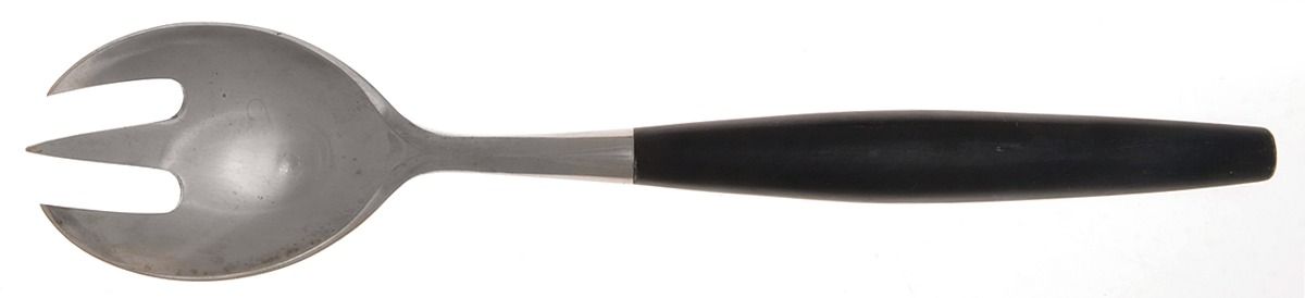 Kongo-Black (Stainless) Solid Salad Serving Fork by Dansk-1