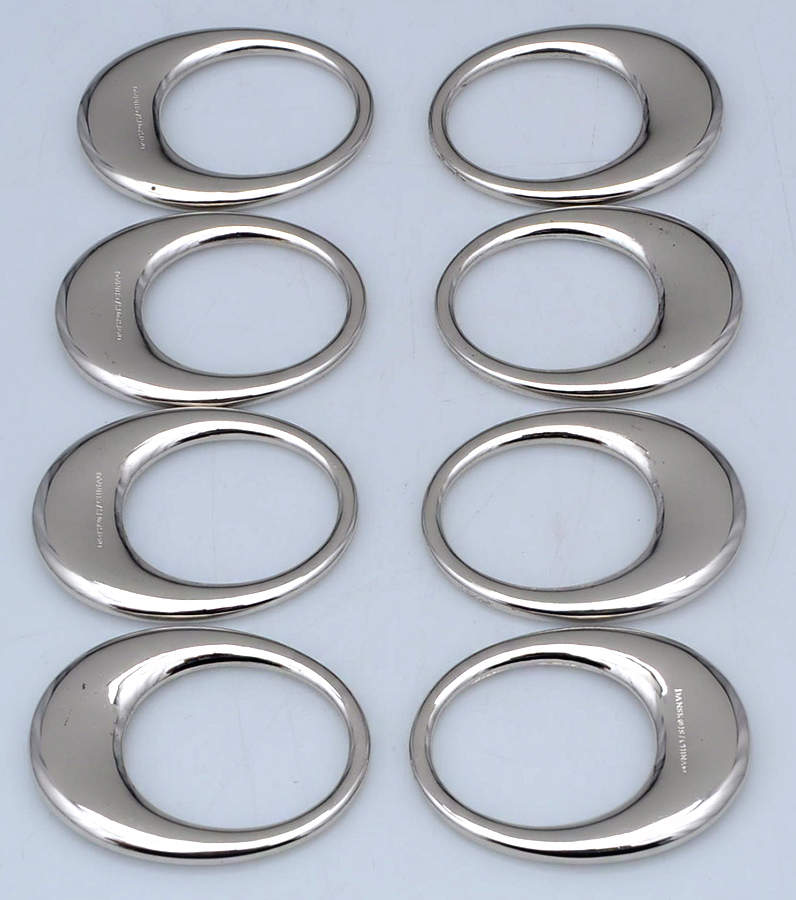 Stainless Hollowware Napkin Ring - Set of 8 by Dansk-1