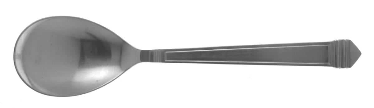 Pyramid (Stainless) Solid Serving Spoon by Dansk-1