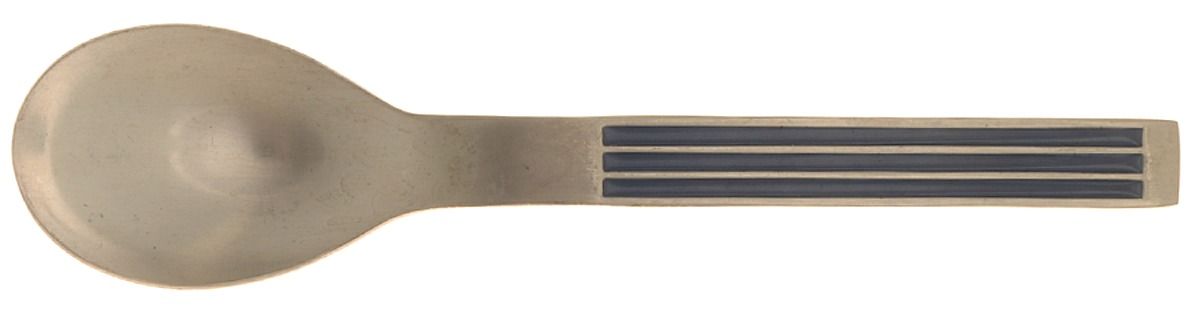 Thebe-Blue (Stainless, Bluehdl) Place/Oval Soup Spoon by Dansk-1