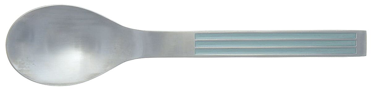 Thebe-Turquoise (Stainless, Turquoise) Solid Serving Spoon by Dansk-1