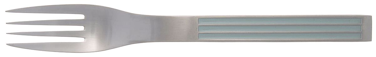 Thebe-Turquoise (Stainless, Turquoise) Large Solid Cold Meat Serving Fork by Dansk-1