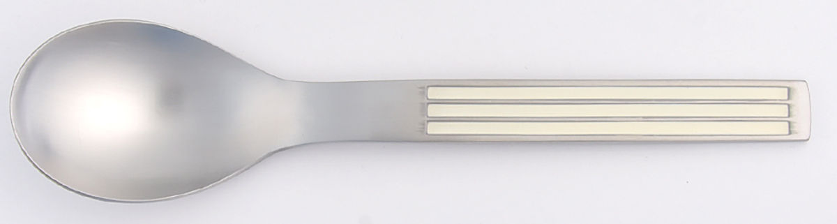 Thebe-White (Stainless, Whitehdl) Teaspoon by Dansk-1