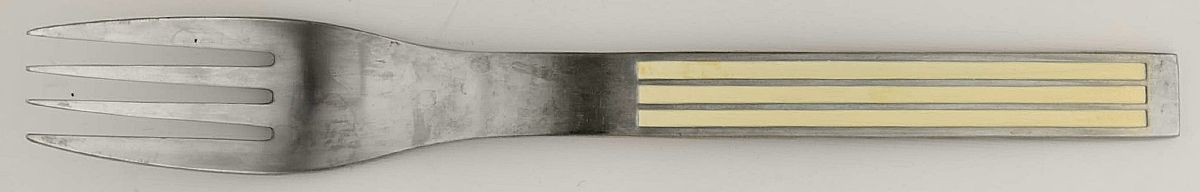Thebe-White (Stainless, Whitehdl) Solid Serving Fork by Dansk-1