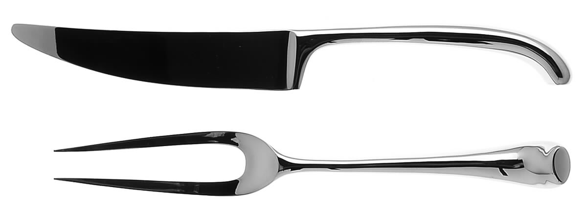 Torun (Stainless) Large 2-Piece Roast Carving Set w/Stainless Blade by Dansk-1