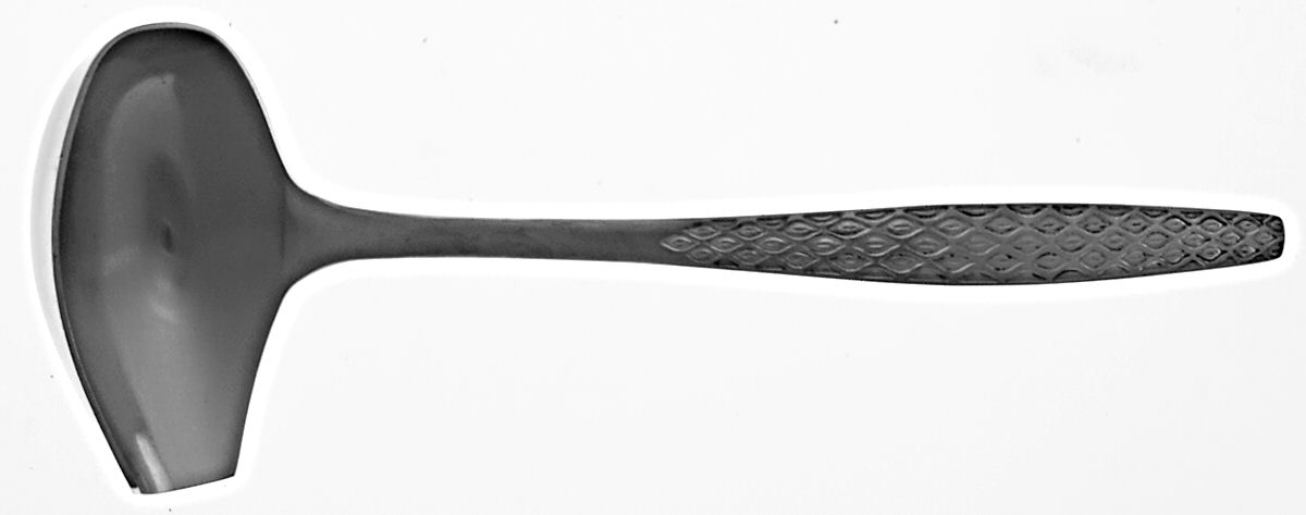 Variation IV (Stainless, No Black Accent) Solid Gravy Ladle by Dansk-1