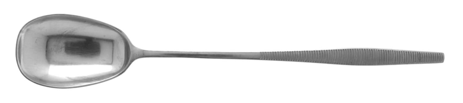 Variation VI (Stainless, No Black Accent, Germany) Long Handle Solid Serving Spoon by Dansk-1