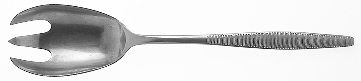 Variation VI (Stainless, No Black Accent, Germany) Solid Salad Serving Fork by Dansk-1