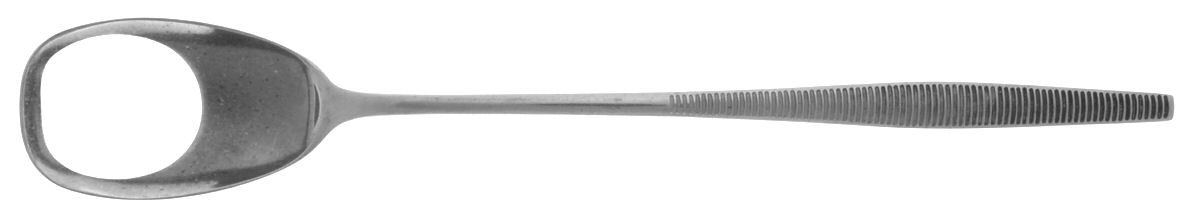 Variation VI (Stainless, No Black Accent, Germany) Long Handle Solid Pierced Servng Spoon by Dansk-1