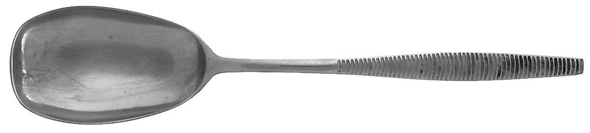 Variation VI (Stainless, Black Accent) Solid Serving Spoon by Dansk-1