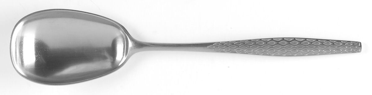 Variation IV (Stainless, Black Accent) Solid Serving Spoon by Dansk-1