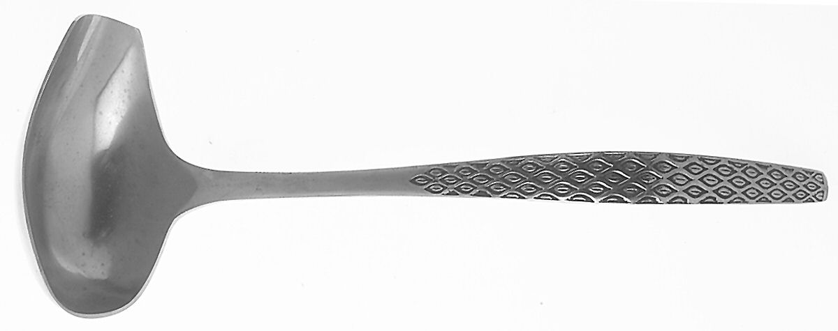 Variation IV (Stainless, Black Accent) Solid Gravy Ladle by Dansk-1