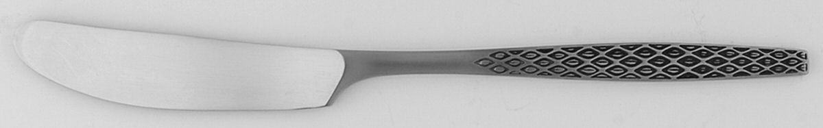 Variation IV (Stainless, Black Accent) Flat Handle Butter Spreader by Dansk-1