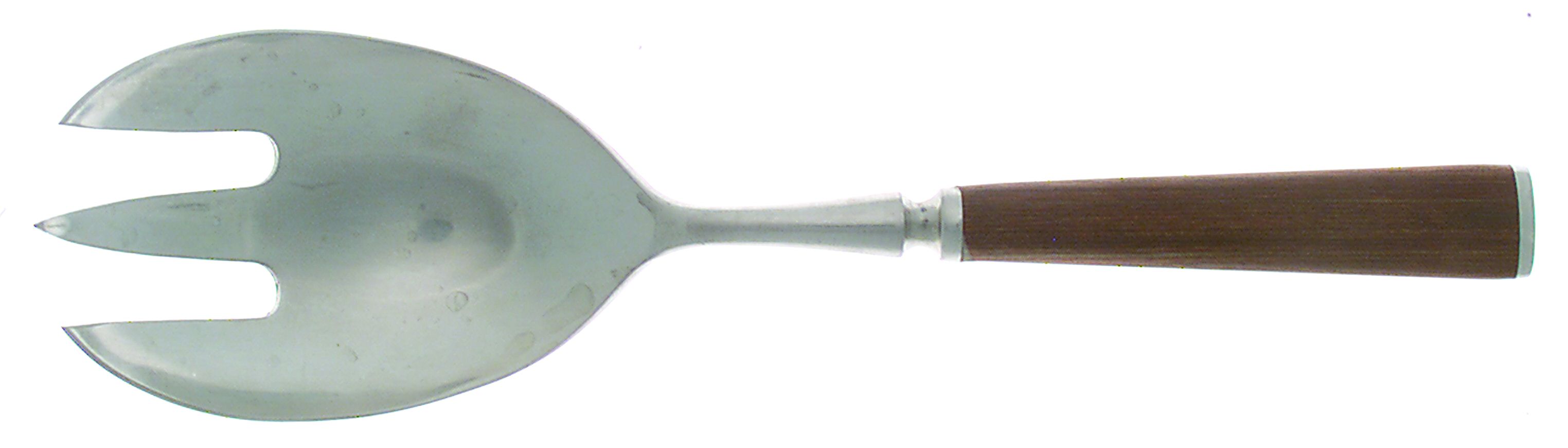 Wood Accent (Stainless) Salad Serving Fork with Stainless Prongs by Dansk-1