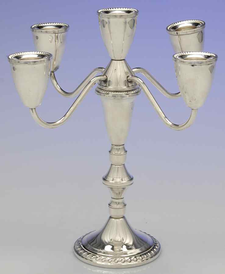 Sterling Hollowware 9" 5 Light Candelabra by Duchin Creations-1