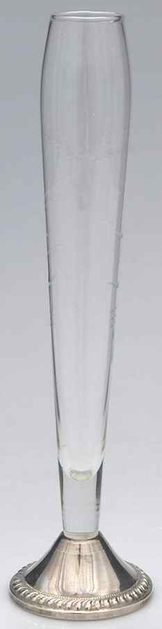 Sterling Hollowware 10" Crystal Vase with Sterling Base by Duchin Creations-1