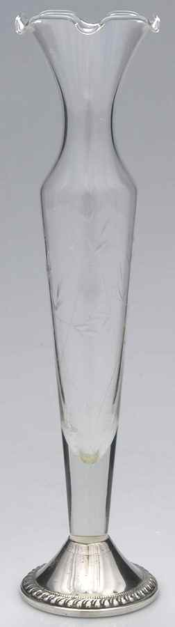 Sterling Hollowware Crystal Vase with Sterling Base by Duchin Creations-1