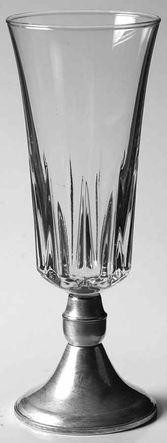 Sterling Hollowware Crystal Wine Glass with Weighted Sterling Base by Duchin Creations-1