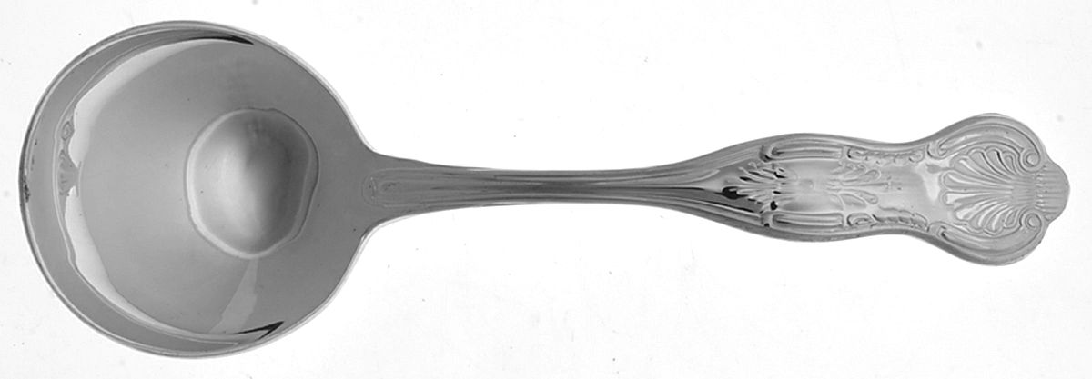 Kings (Silverplate) Round Bowl Soup Spoon (Bouillon) by DJ (Flatware)-1