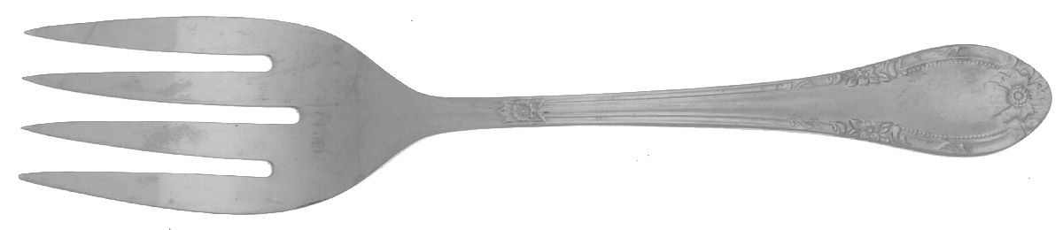 Ambassador (Stainless) Medium Solid Cold Meat Serving Fork by Dalia-1