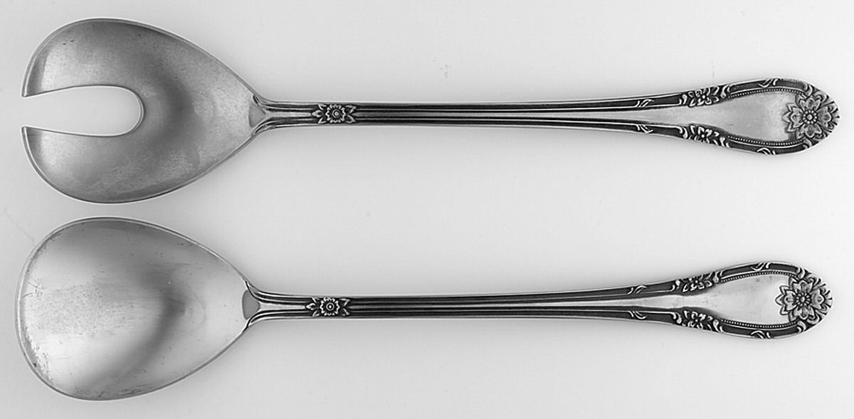 Ambassador (Stainless) (2 Pc) Solid Salad Set by Dalia-1