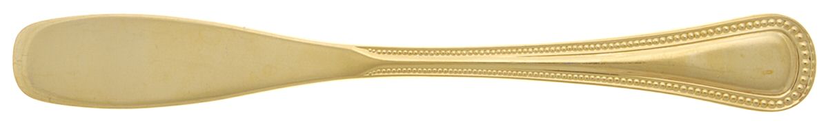Golden Pearls (Gold Electroplate) Flat Handle Butter Spreader by Dalia-1