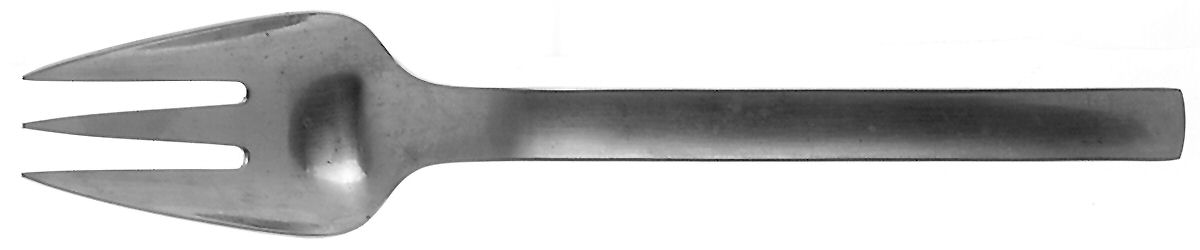 Mod. Cadiz (Stainless, Satin) Medium Solid Cold Meat Serving Fork by Dalia-1