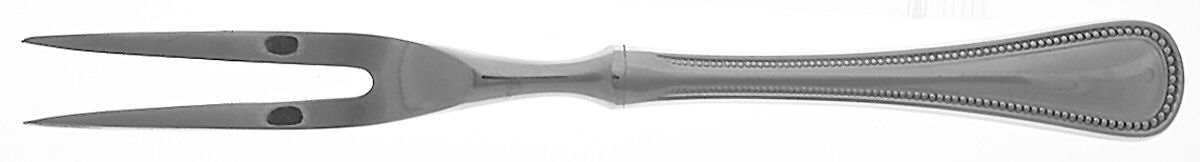 Pearls (Stainless) Small Steak Carving Fork with Stainless Prongs by Dalia-1